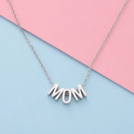 Fashion Letter Mom Stainless Steel Plating Pendant Necklace 1 Piece