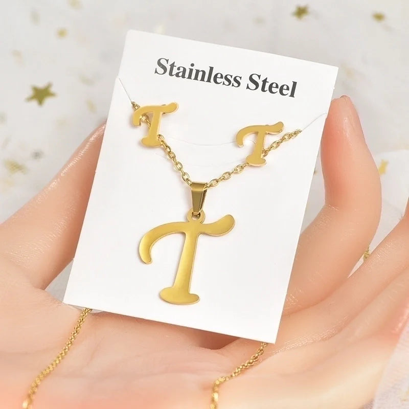 Gold T Letter set