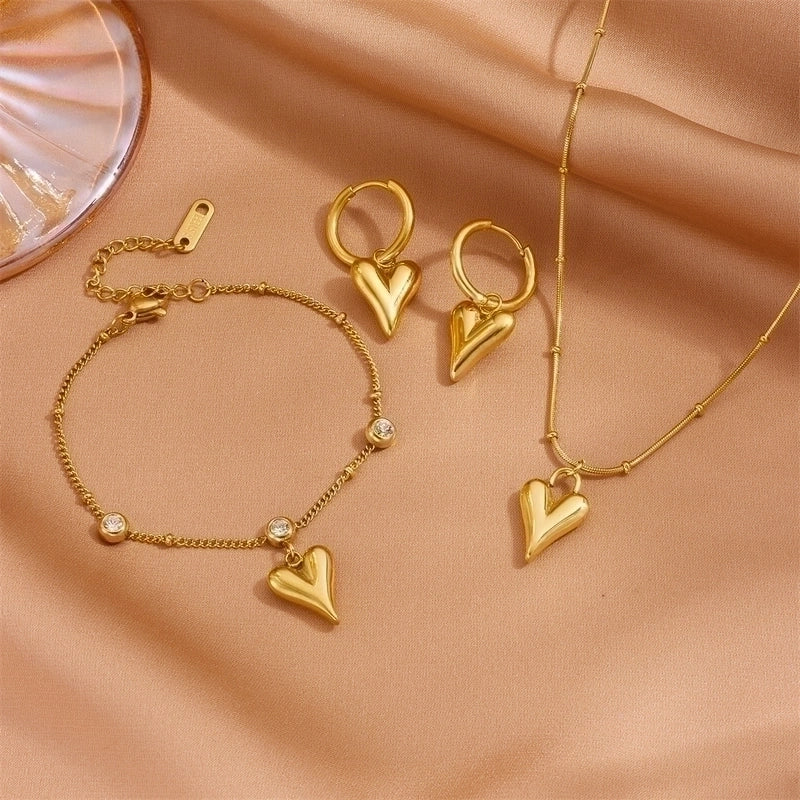 Drop Heart Jewelry set